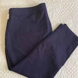 MARTHA STEWART PONTE PULL-ON PANTS STRETCH NAVY SIZE 26 NWT